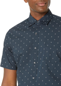 Men's European America Size Beach Solid Satin Custom Cotton Breathable Summer Casual Short-sleeved Turn-down Collar <b>Shirts</b> - Product Image 3