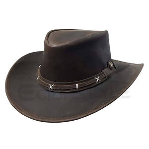 Wholesale Leather <b>Hats</b> Custom Made Handcrafted Premium Western <b>Hats</b> For <b>Men</b> Women American Australian Style Cowboy <b>Hats</b> - Product Image 2