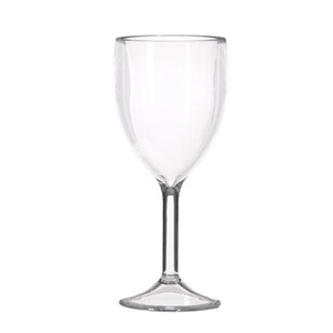 300ml BPA Free Classic Camping Pool Party Plastic Acrylic Blue Wine Glass - Product Image 2