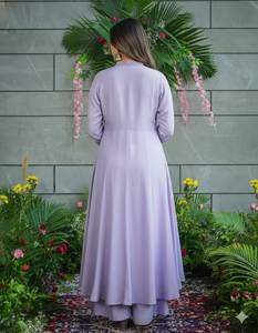 Tela de muselina de algodón y seda pura, color hermoso, con bordados elaborados, estilo Kurti para oficina y fiestas especiales, y venta al por mayor. - Product Image 3