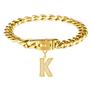 initial <b>Letter</b> Jewelry Tag H <b>Gold</b> Alphabet Pendant for Dog Collar Luxury Personalized Pet Charm Stylish Accessory - Product Image 4