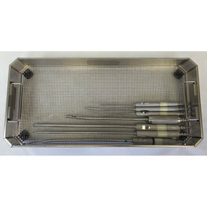 Ensemble de 7 canules de liposuccion Padget avec plateau de stérilisation, extrémités Toomey - Product Image 1