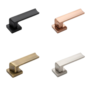 Brass Door <b>Handle</b> Set with Mortise <b>Lock</b> | Designer Lever <b>Handles</b> in Antique, Black, Graphite & Gold Finish for Interior Doors - Product Image 1