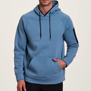 Factory Tech Men's High Quality Brushed Fleece Hoodie Embroidered Knitted <b>Jumper</b> With Kangaroo Pocket Autumn Print Pattern - Product Image 3