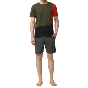 Private Label Men Short Set Men Summer Lightweight <b>Maternity</b> Solid Color Street wear Short Sleeve Drawstring High Demanding - Product Image 6