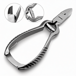 Pince à ongles professionnelle en acier inoxydable courbé à ressort, robuste, 5,5 pouces (14 cm), pour pédicure et manucure - Product Image 1