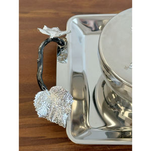 Designer Bakhoor Burner Set with Luxury Mabkhara <b>Decorative</b> Tray and Incense Container Arabic Oud Burner Premium Home <b>Decor</b> - Product Image 3