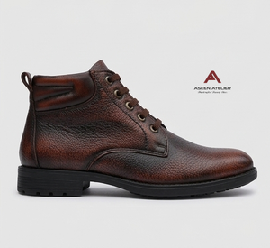 Bottes de motard en cuir de luxe pour homme Asken Atelier – Chaussures décontractées légères à lacets, souples et élégantes pour le quotidien et les affaires - Product Image 5