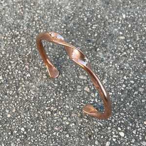 Modern Twisted <b>Copper</b> Classic Cuff Bracelet Minimalist Open <b>Bangle</b> Handmade Elegant Fashion Jewelry Comfortable Fit Women's - Product Image 3