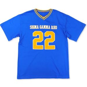 Camiseta Deportiva Oversize de Fútbol Americano para Mujer SGR con Parche de Chenille, Cuello en V, Letras Griegas Personalizadas, Ajuste Relajado, Moda Deportiva - Product Image 1