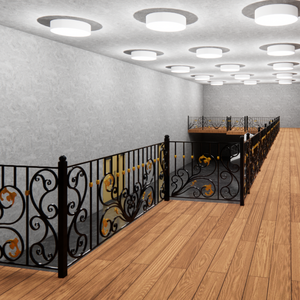 Balustrade de balcon de luxe avec design décoratif en fer forgé et verre pour projets de balcons de villas modernes - Product Image 4