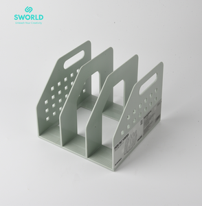 SWORLD Wholesale ABS Japandi Desktop File Organizer <b>Document</b> <b>Folder</b> Holder Compact Multi-Color OEM ODM - Product Image 2