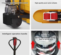 Chariot transpalette électrique complet à batterie lithium, vente directe usine, capacité 1500 kg, hydraulique, garantie 1 an, polyuréthane