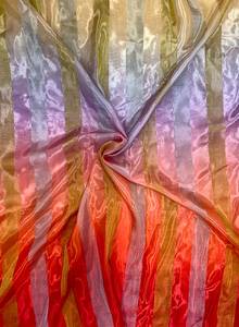 Tela de Seda Estampada Multicolor de 44 Pulgadas de Ancho, Material de Seda Pura Suave y Fluida de Primera Calidad para la Confección de Vestidos Saree de Diseñador para Mujer - Product Image 6