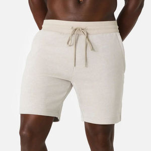 Baggy Blank <b>Sweat</b> <b>Shorts</b> <b>Men</b> Heavy Weight Fleece Joggers <b>Shorts</b> Plus Size <b>Men's</b> Cream <b>Shorts</b> with Your Own Logo - Product Image 1