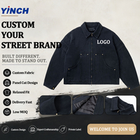 Veste de travail personnalisée avec logo, vente en gros d'usine, design vintage streetwear, coupe-vent décontracté, veste élégante pour hommes