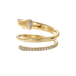 Vente à distance Grande demande Or blanc 18 carats Diamants naturels ronds personnalisés Vente en gros Alliance en spirale pour femme - Product Image 1