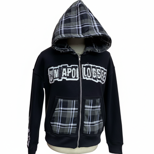Vente en gros de sweats à capuche pour hommes de haute qualité, personnalisés avec logo brodé, fermeture éclair, hiver, poids lourd 450 g/m², 100 % coton premium - Product Image 1