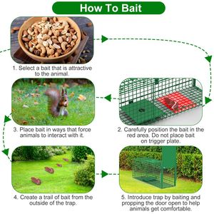 Trappola per animali vivi in ferro zincato, facile da montare, per procioni, armadilli, marmottini, muskr-pet - Gabbie per animali - Product Image 4