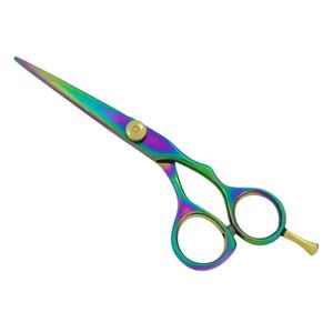 Ciseaux professionnels de coupe de cheveux à lame droite en acier inoxydable avec fourniture de beauté à pointe pointue pour barbiers et stylistes - Product Image 1