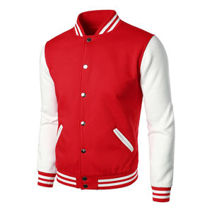 Veste de baseball décontractée pour homme, style universitaire, personnalisable, avec manches en cuir, pour l'hiver - Vente en gros - Product Image 5
