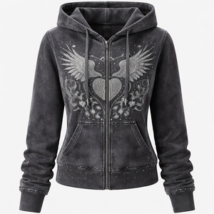 Sudadera con Pedrería Premium para Mujer, Venta al Por Mayor de Moda Femenina - Pedidos Personalizados OEM Directamente del Fabricante - Product Image 1