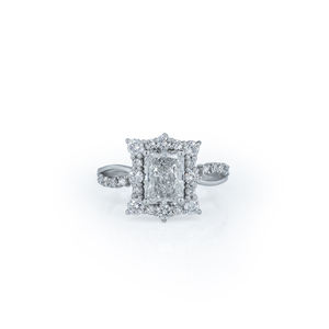 Anillo de oro blanco de 10 quilates con diamante de laboratorio para bodas, compromisos y ocasiones especiales - Product Image 1