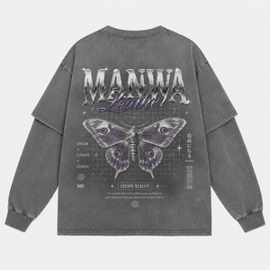 เสื้อยืดแขนสั้นผ้าเดนิมทรงปกติ MANWA 100% คอตตอน ดีไซน์คอกลมสไตล์สตรีทแวร์ลำลองสำหรับผู้ชาย ราคาประหยัด - Product Image 6