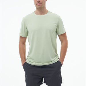 เสื้อยืดออกกำลังกายผู้ชาย คอกลม ทรงโอเวอร์ไซส์ ผ้าทอเนื้อแน่น 100% ผ้าฝ้าย เสื้อกีฬาเพาะกาย สำหรับออกกำลังกายในยิม - Product Image 1