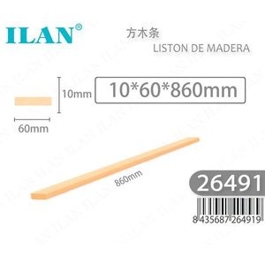 Listello di legno Ilan 10x60x860 mm per artigianato e progetti fai da te - Product Image 1