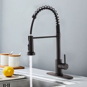 Grifo industrial de 1 manija y 1 o 3 orificios, estilo rústico, para cocina de caravana, con rociador extraíble para lavandería, utilidad, RV, área húmeda B - Product Image 4