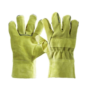 Gants de travail en cuir de vachette de haute qualité, résistants à l'abrasion et à la chaleur, pour la sécurité des mains et la protection au travail. - Product Image 4