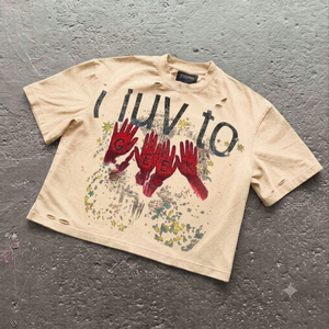 Camiseta Gráfica Oversize Vintage Lavada Personalizada para Hombre, 100% Algodón, Estilo Urbano Desgastado, Corte Holgado, Tejido Pesado con Lavado Ácido - Product Image 5