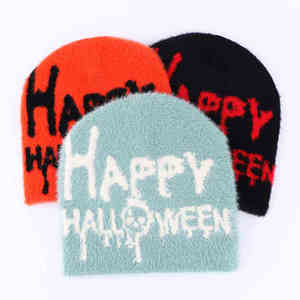 Bonnet unisexe en mohair jacquard à lettres, tricoté en laine, chaud et confortable pour l'hiver et le ski - Product Image 6