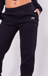 OEM Women Black Cropped Zip Up Hoodie and Jogger Pants corset hem hoodie Private Label Fleece Sweat Suit Supplier - Product Image 3