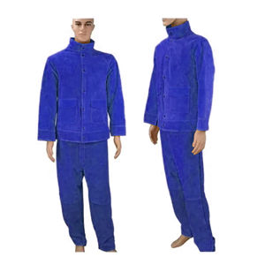 Combinaison de soudage en cuir, vestes et pantalons de soudage en cuir fendu, vêtements de travail de sécurité à manches longues résistants à la chaleur - Product Image 6