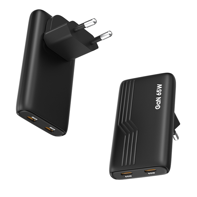 Travel Adapter 65W Gan Charger Type c Wall Charger EU US UK KR Mobile Phone Fast Charge Portable Ultra-thin PD 65W Charger Usb c