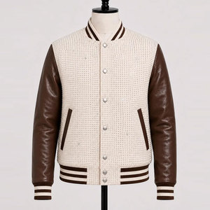 Affordable Price Men <b>Rhinestone</b> Winter Leather <b>Jacket</b> Stand Collar Motorcycle Biker <b>Rhinestone</b> Detail Full Zip Casual Coat - Product Image 1