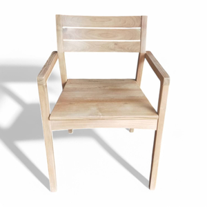 Modern Minimalist Solid Wood Outdoor <b>Chair</b> with Armrests <b>for</b> Garden Set Durable Design - Product Image 1