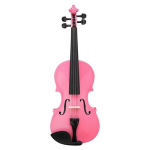 Nuovo Violino Acustico 3/4 con Custodia Rosa, Resina e Arco - Ideale per Studenti e Musicisti Principianti - Legno di Abete Frontale, Acero Posteriore/Laterale, Tiglio - Product Image 1