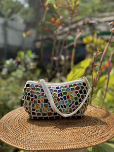 Luxury Beaded Clutch Embroidery Handcrafted Lightweight Designer <b>Shoulder</b> Handbag Women Polyester Zipper Fashion - Product Image 1