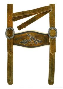 Lederhosen Bávaros de Alta Calidad, Estilo Trachten Alemán, para el Oktoberfest, de Gamuza de Cabra Corta - Product Image 2