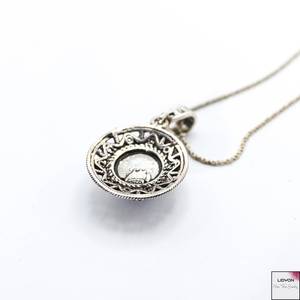 Pendentif en argent 925 plaqué or avec calcédoine bleue naturelle, bijoux en pierres précieuses pour femmes, fournisseur en gros du Rajasthan, fabricant - Product Image 2