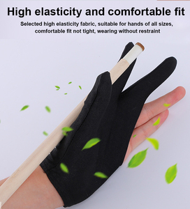 Geo Brothers Half Finger Billiards <b>Glove</b> Black Nylon Summer Right Hand Unisex Non-Slip UV Protection Pull <b>for</b> <b>Pool</b> Sports - Product Image 4