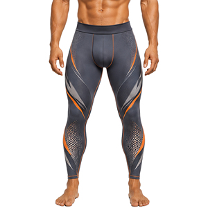 Pantalones de Compresión para Hombre OEM, Alta Elasticidad, Transpirables, Estampados, Cintura Elástica, Leggings para Gimnasio, Correr, Entrenamiento, Deportes - Product Image 1