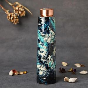 Abstract Art Printed Copper Water Bottle Designer Reusable Drinking Bottle Leakproof <b>Kitchen</b> Office Travel Gift Drinkware - Product Image 3