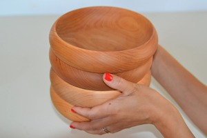 Utensilios de Cocina de Lujo, Tazón de Madera para Masa, Juego de Tazones de Madera para Frutas y Sopa, Tazón de Madera para Mezclar Ensaladas - Product Image 3