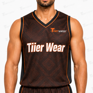 Uniforme de Baloncesto Unisex para Equipos Escolares, Sublimación, Fácil Cuidado, Tela Deportiva Transpirable, Sin Mangas - Product Image 5