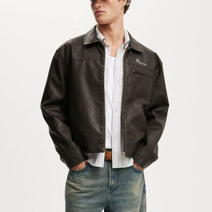 High Quality Casual Streetwear Hip Hop <b>Leather</b> <b>Jacket</b> Windproof Man <b>Leather</b> <b>Jacket</b> for Men Stylish <b>Leather</b> <b>Jacket</b> - Product Image 3