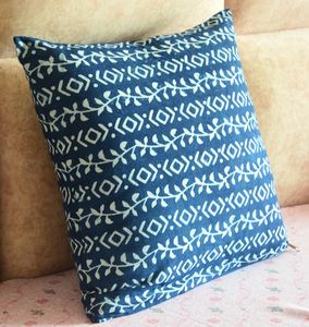 Housse de coussin en coton 100% imprimée à la main avec passepoil, style moderne, pour hôtel, canapé, lit, décoration intérieure - Product Image 2